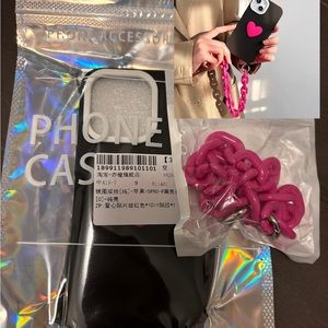 New black&pink iPhone 15 pro case